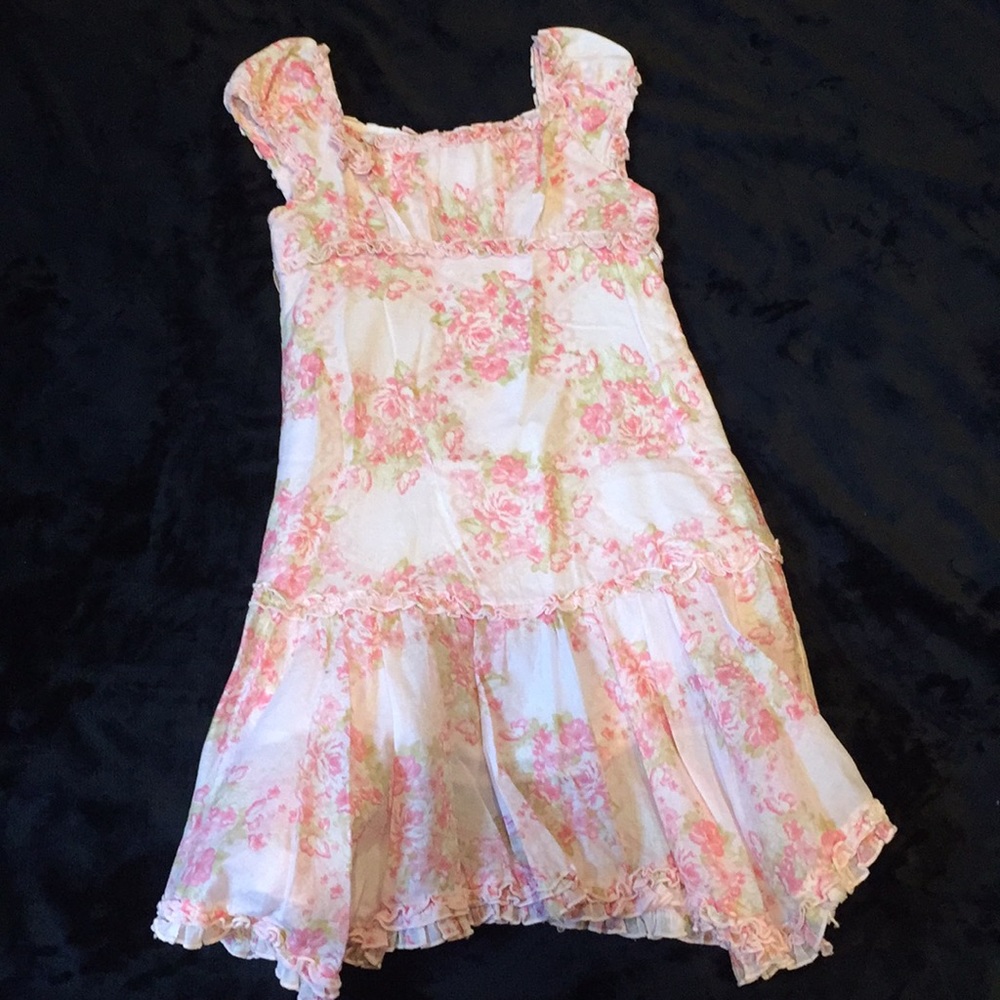 Elegant pink floral dress